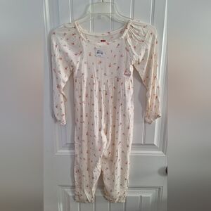 NWT Levi's Girls Toddler Pink Floral Jumpsuit Romper Size 4T One Piece Rayon